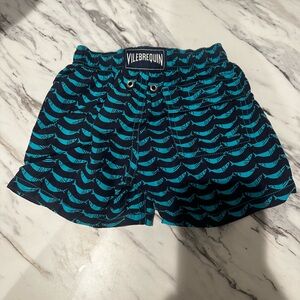 Vilebrequin Kids Teal and Black Swim Shorts